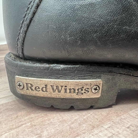 Red Wing Boots Men's Size 10 Black Leather Combat Boot. Lace Front and Side Zip - Picture 8 of 16